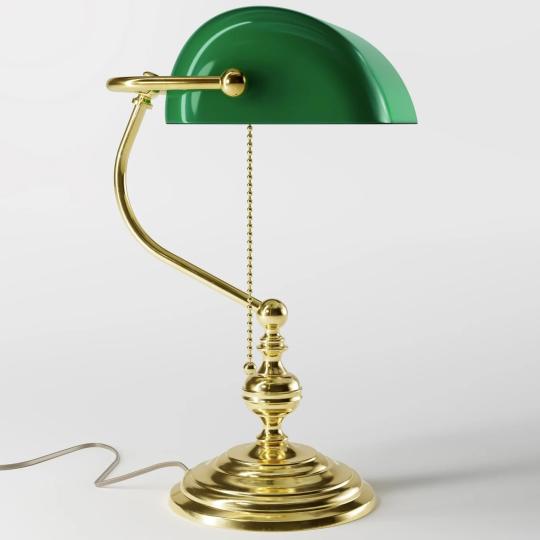 zlata pracovna klasicka vintage stolna lampa zelena sklenena tienidlo kniznica krstny otec elegantna obcianska lampa.jpg